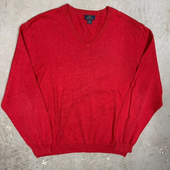 Brooks Brothers 346 100% Supima Cotton V-Neck Knit Sweater Red XXL - Picture 2 of 7